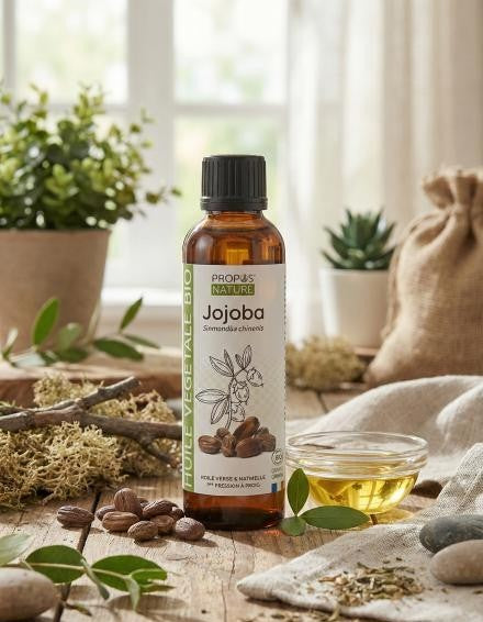 Huile de jojoba bio – 100 ml - Soin naturel équilibrant pour visage, cheveux et corps