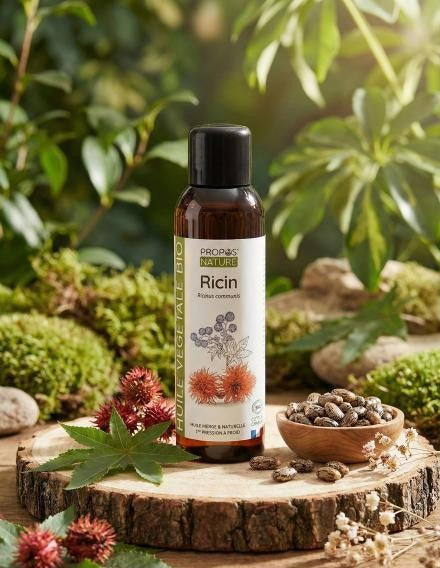 Huile de ricin bio – 100 ml - Soin naturel fortifiant pour cheveux, cils, sourcils et ongles